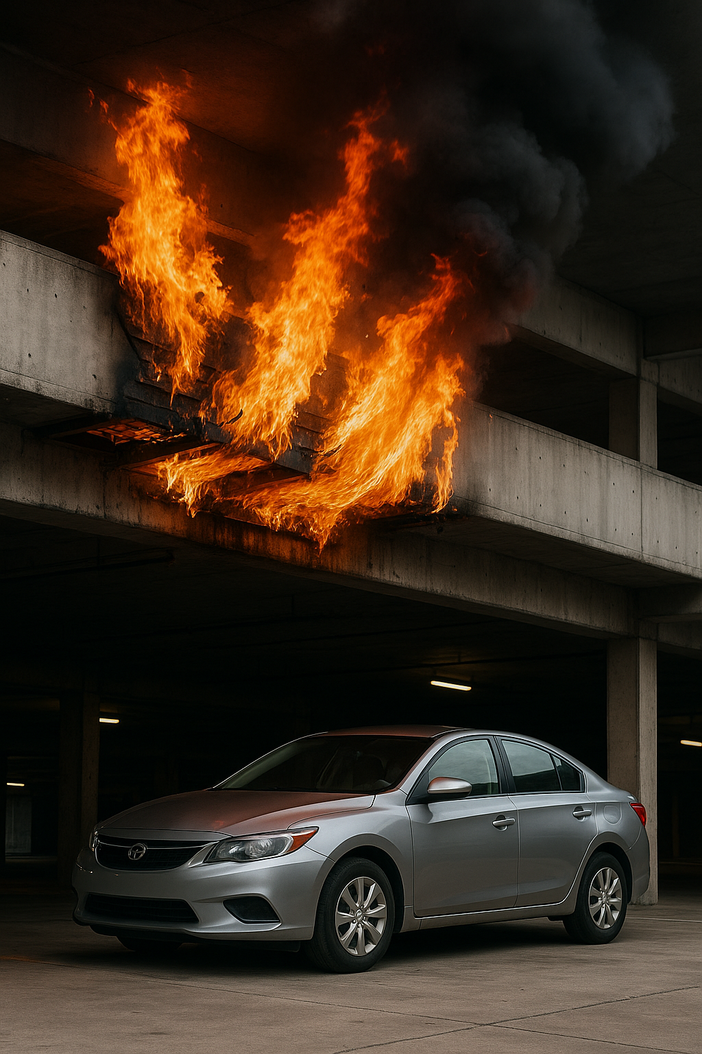 What Happens Legally if a Fire Damages Your Vehicle While Parked Under a Structure?